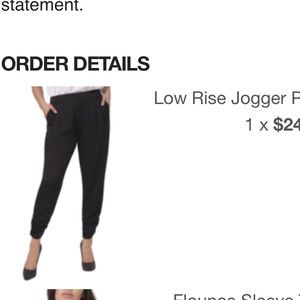 Eva Longoria Brand Low Rise Black Pants